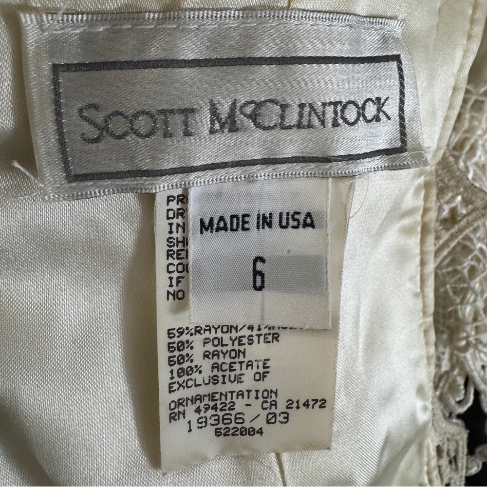Vintage Scott McClintock Victorian Lace Formal Dress Size 6 (Missing 2 buttons) - Picture 11 of 13